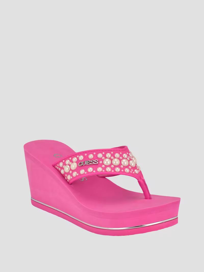 Silus Pearl Wedge Sandals | Guess US | Guess (US)