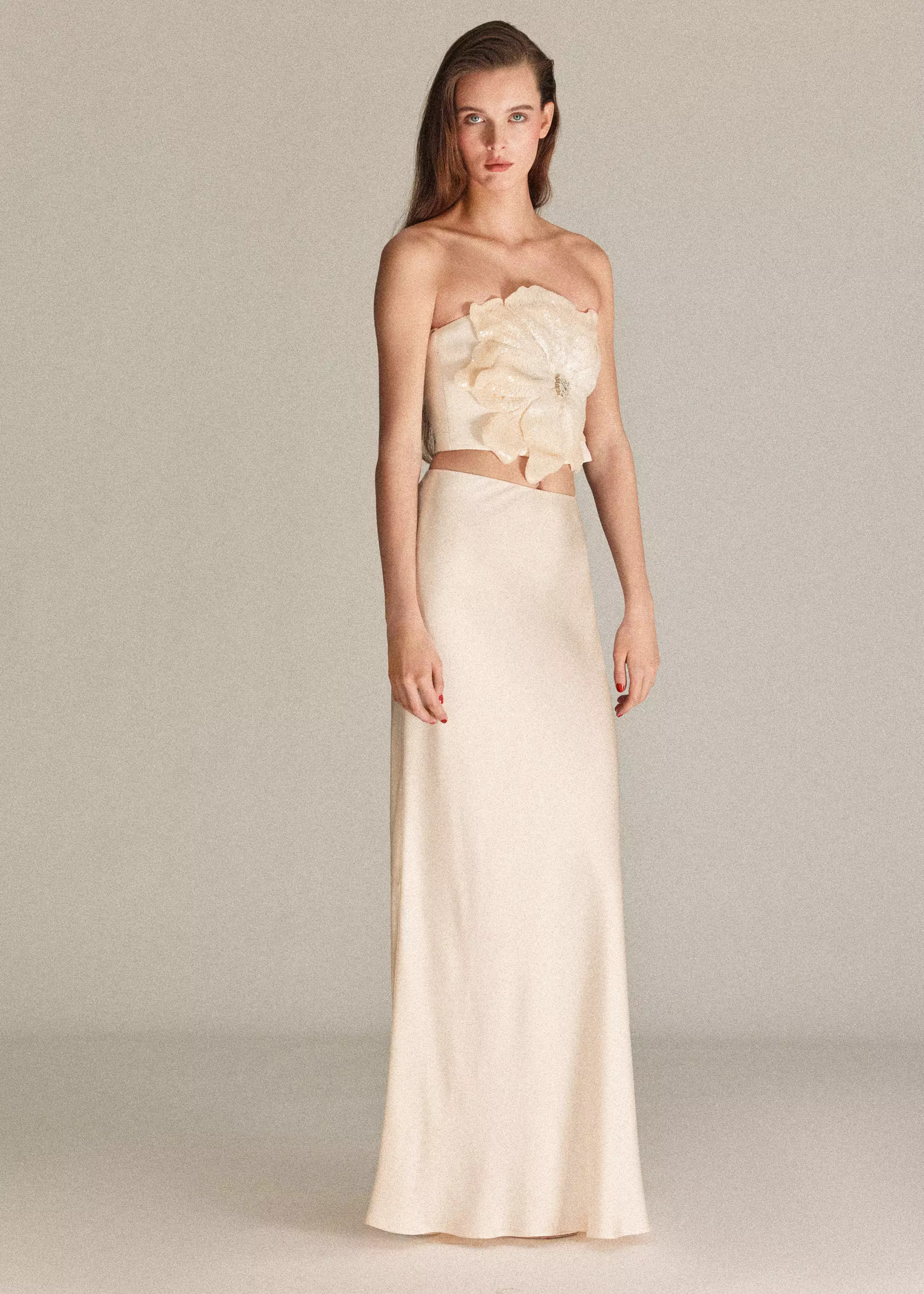 Satin maxi-skirt | MANGO (UK)