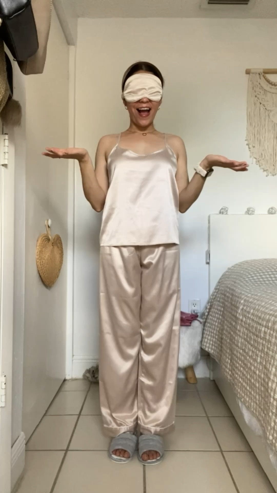 Pajama sets: small, colors pale champagne and dusty rose 

Set 1 or 2? Try these satin pj sets with me 🤍

#comfy #tryon #outfitideas #neutralstyle #thatgirl #explore
Try on clothing haul reels, basic essentials amazon, comfy casual, lazy day outfit, casual chic style, satin pajamas, lounge wear, neutral style, travel wardrobe, amazon finds, get dressed with me, neutral outfit inspo

#LTKFindsUnder50 #LTKHome #LTKTravel