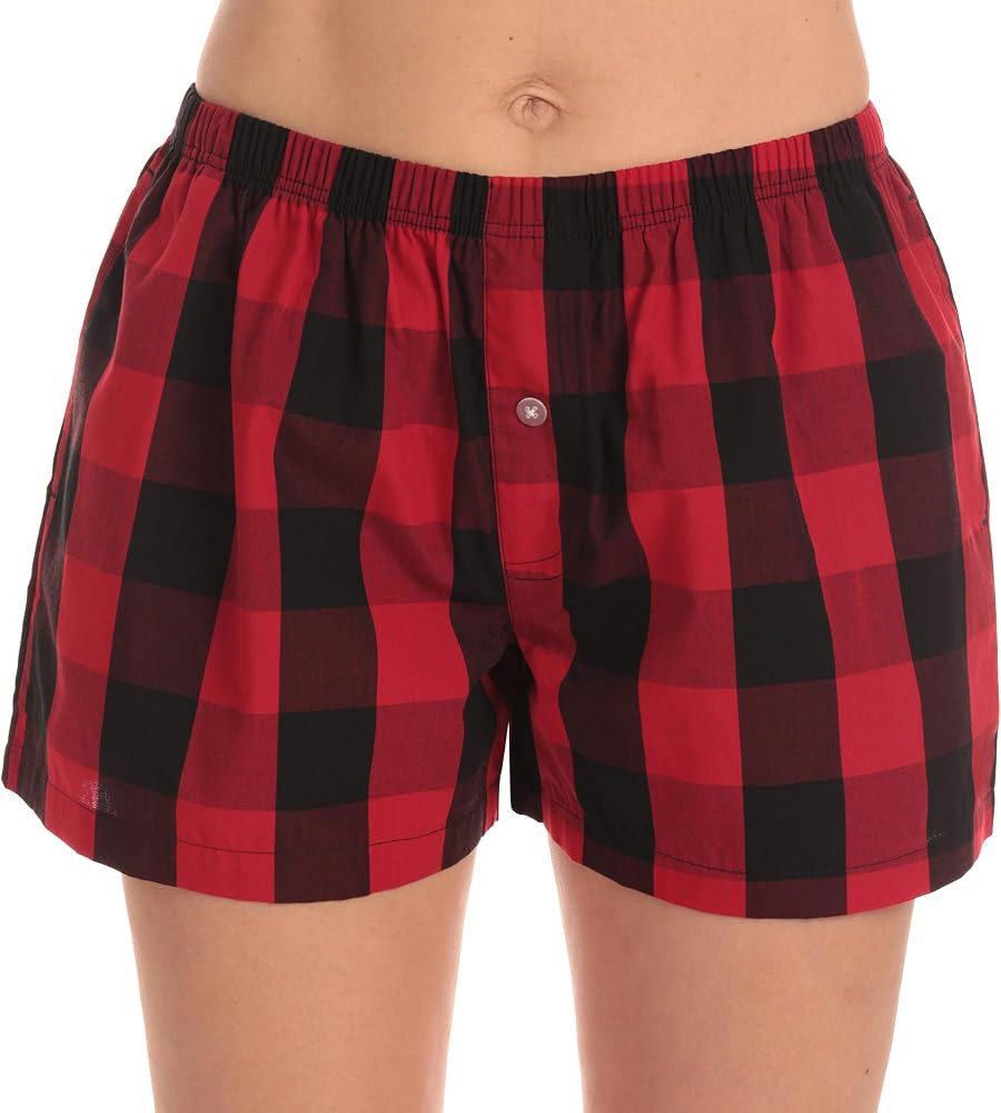 Just Love Womens Cotton Boxer Shorts with Pockets – 100% Cotton Sleep, Lounge & Casual Shorts ... | Amazon (US)