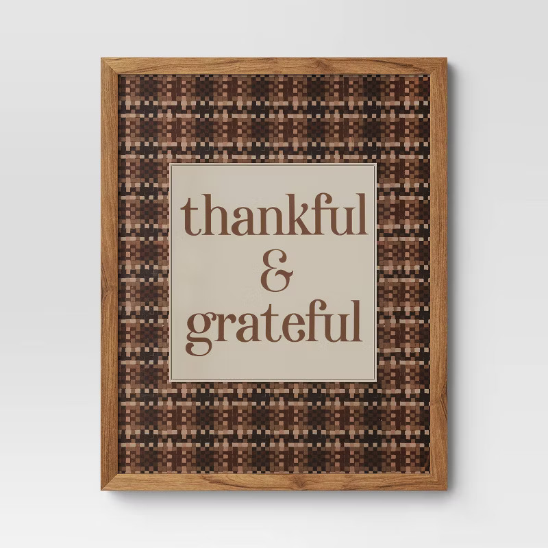 16" x 20" Thankful & Grateful Framed Under Plexi - Threshold™ | Target