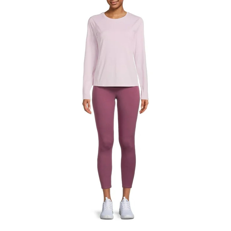 Athletic Works Women's Long Sleeve Tee and Leggings Set, 2-Piece | Walmart (US)