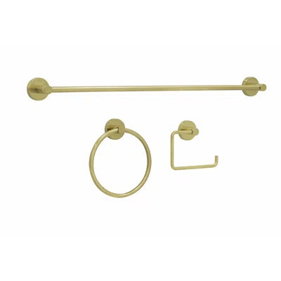 BathBlissEssentials 3-Piece Bath Hardware Set with 24 in. Towel Bar, Toilet Paper Holder and Towel Ring | Wayfair North America