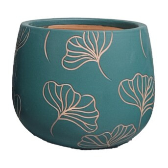 Origin 21 Round 10.03-in W Small Multiple colors/finishes Ceramic Indoor Planter with Drainage Ho... | Lowe's