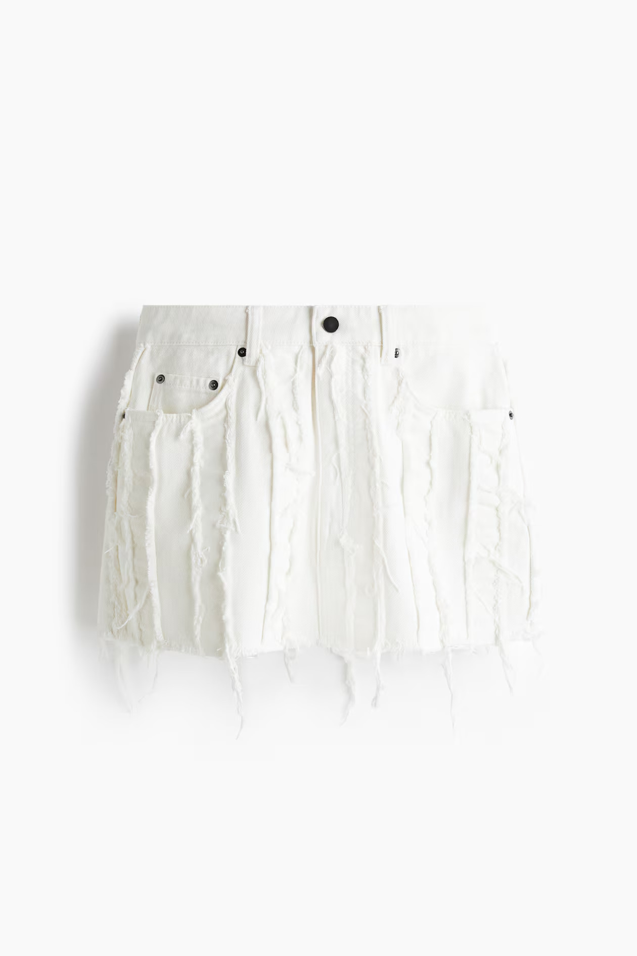 Frayed denim mini skirt | H&M (UK, MY, IN, SG, PH, TW, HK)