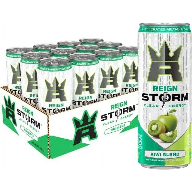 REIGN Storm, Kiwi Blend, Fitness & Wellness Energy Drink, 12 Fl Oz (Pack of 12) | Walmart (US)