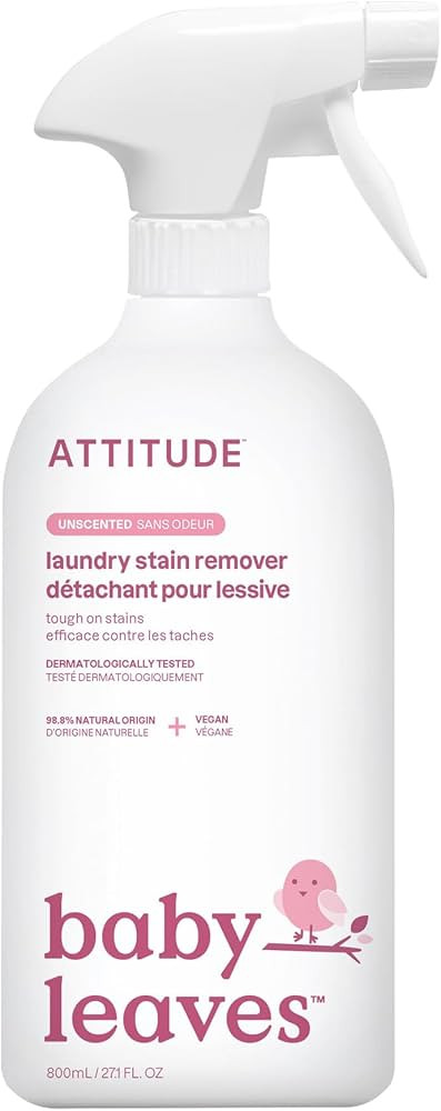 ATTITUDE Baby Laundry Stain Remover, Plant and Mineral-Based Ingredients, Vegan and Cruelty-free ... | Amazon (US)