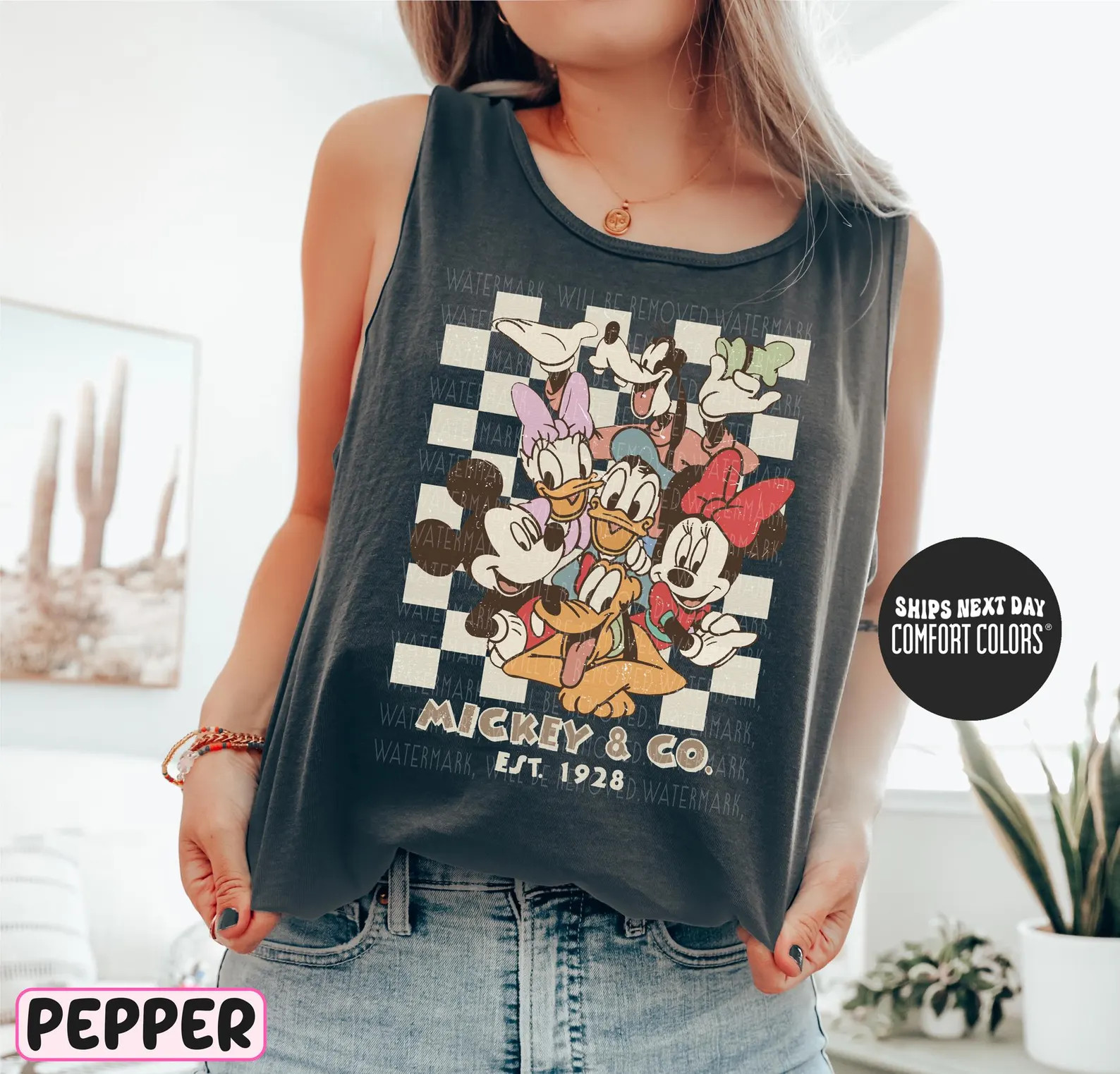 Disney Tank Top Disney Mickey & Co Est. 1928 Jersey Tank Top Disneyland Disneyworld Mickey and Fr... | Etsy (US)