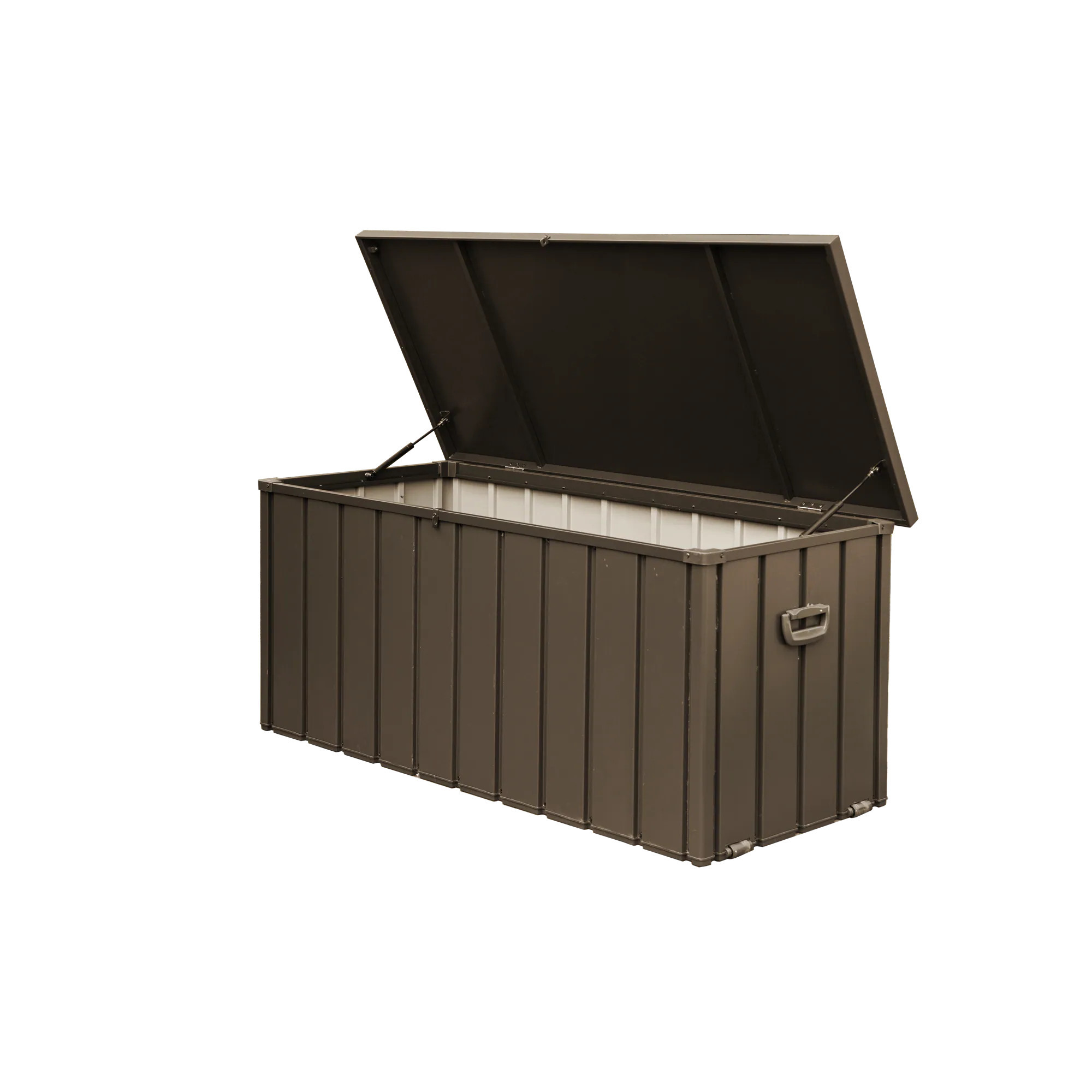 GDFStudio Modern 120 Gallon Outdoor Lockable Waterproof Storage Deck Box-Dark Brown one_size | 325760 | Lowe's
