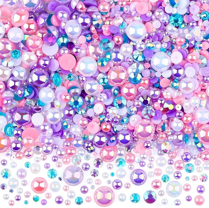 3900+ Pcs Rhinestones and Pearls Kit, 2-10mm Flatback Gems for Nail Art, Tumbler Decoration, DIY ... | Amazon (US)