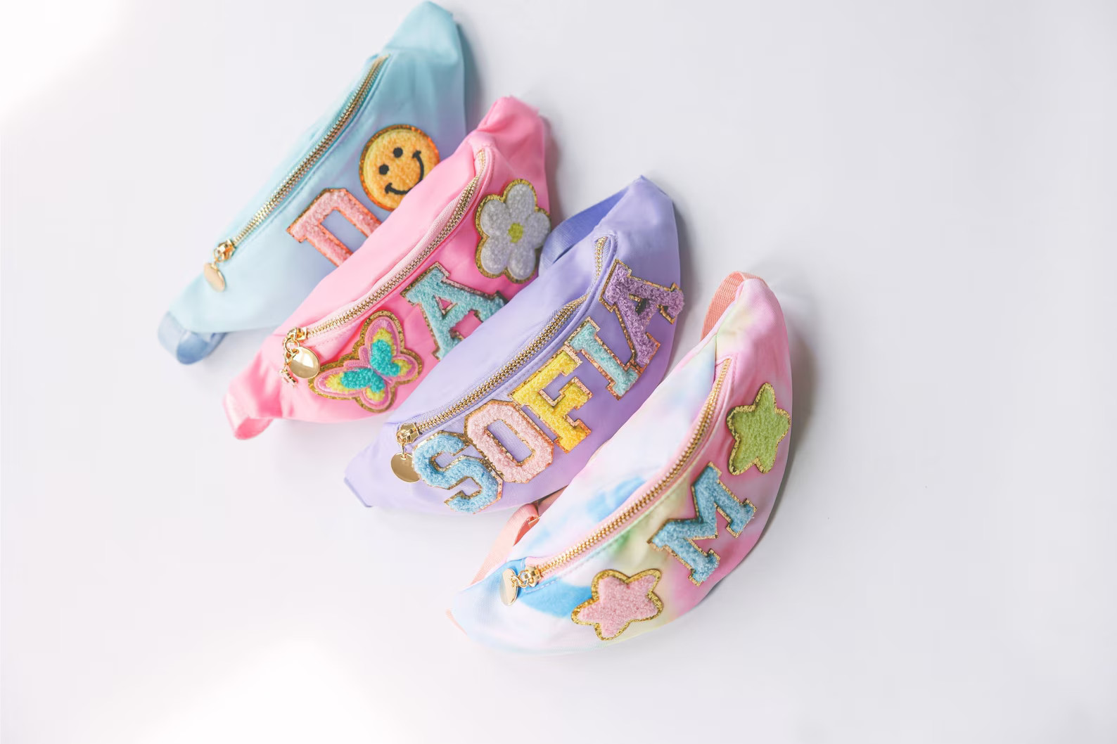 Personalized Kids Nylon Fanny Pack Chenille Letter Patch Fanny Pack Custom Kids Belt Bag Kids Min... | Etsy (US)