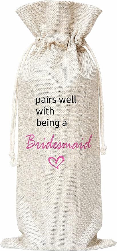 Pairs Well With Being A Bridesmaid Wine Bag, Gift for Maid of Honor proposal, Gifts For MOH, brid... | Amazon (US)