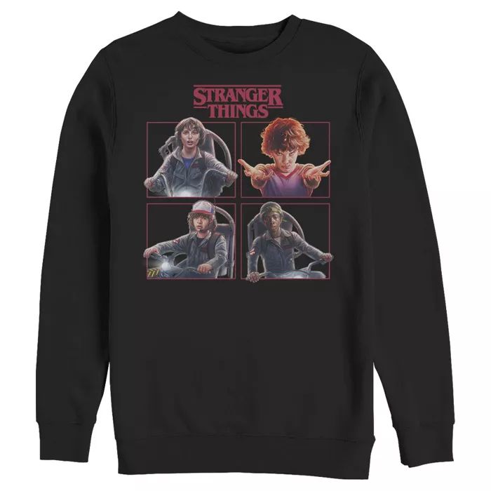 Men's Stranger Things Character Squares Sweatshirt | Target
