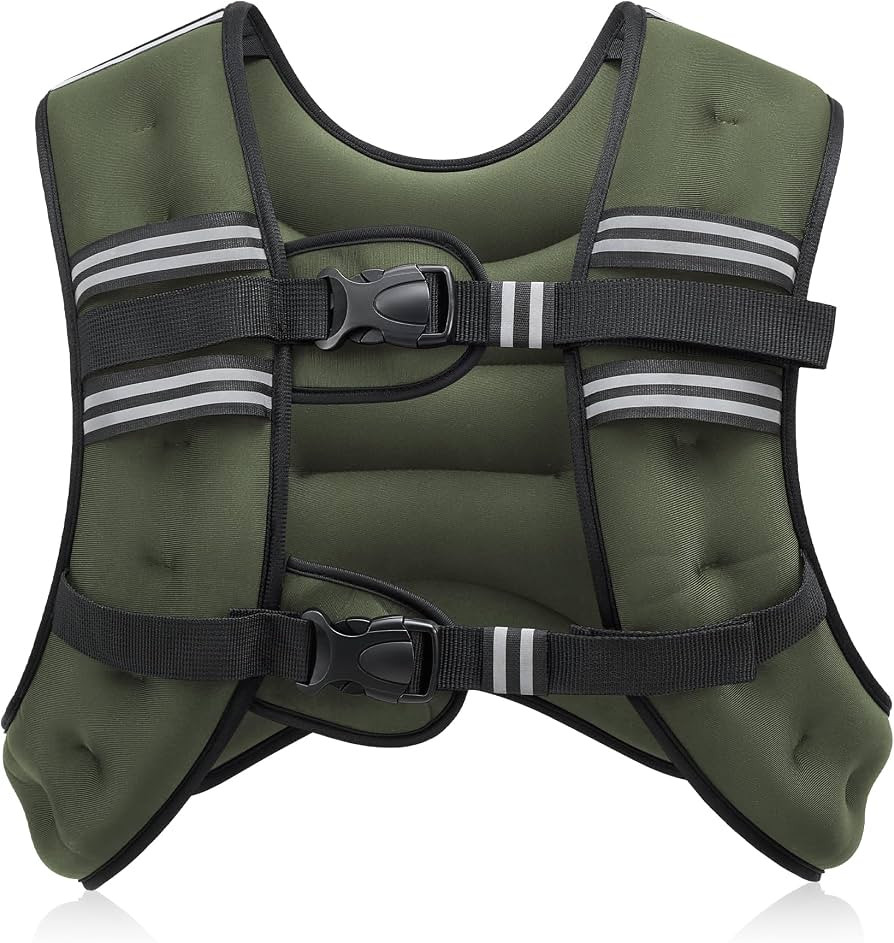 ZELUS Weighted Vest, 6lb/8lb/12lb/16lb/20lb/25lb/30lb Weight Vest with Reflective Stripe for Work... | Amazon (US)