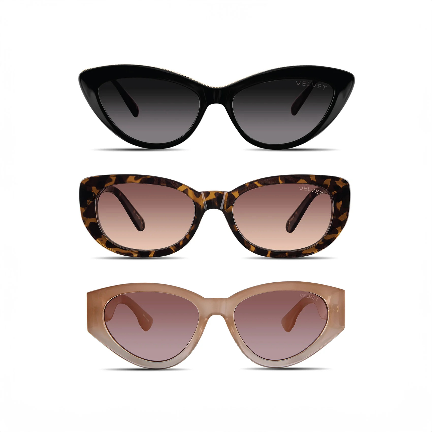 Cat Eye Small Sunglass Style Box | Velvet Eyewear (US)