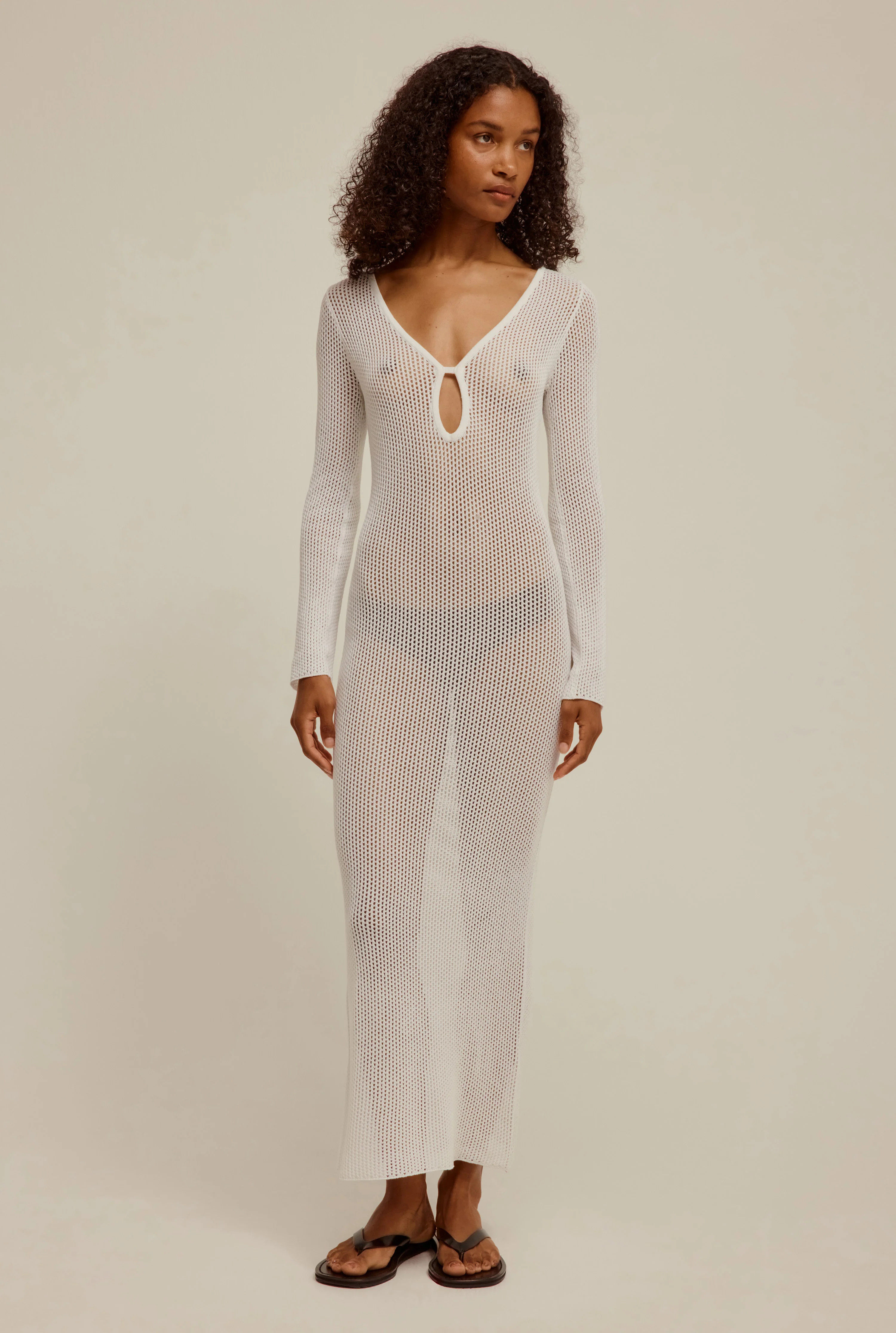 Long Sleeve Crochet Maxi Dress | Venroy AU