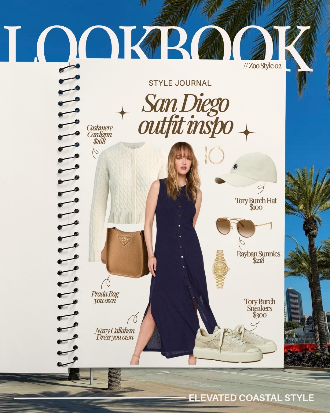Styling Jess for San Diego 
Zoo style 02

Callahan dress
Joes Cardigan
Ray Ban sunglasses
Tory Burch hat
Tory Burch sneakers
Prada Bag

Vacation styling, zoo style, city style, dress, bag, sneakers, hat, sweater, cardigan, knit dress, Callahan, petite 

#LTKootd #LTKPetite #LTKTravel