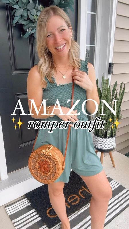ROMPER OUTFIT IDEA ✨

What I wear when I’m bloated and still want to feel cute! The amount of stretch of this romper is amazingggg 🙌🏻🙌🏻 soft & stretchy material, pockets & smocked chest. Wearing my true size small, tons of color choices & I’m 5’2” for ref 

#momstyle #stylereels #outfitreel #outfitideas  #outfitinspo #petitefashion #styletrends #summerstyle #outfitoftheday #outfitinspiration #stylereel #tryonreel #casualstyle #everydaystyle #affordablefashion  #styleinfluencer #outfitidea #fashionmusthaves #comfyoutfits #casualoutfits #summerstyle 
#OOTD #romper #onesie #springstyle #everydayoutfit 