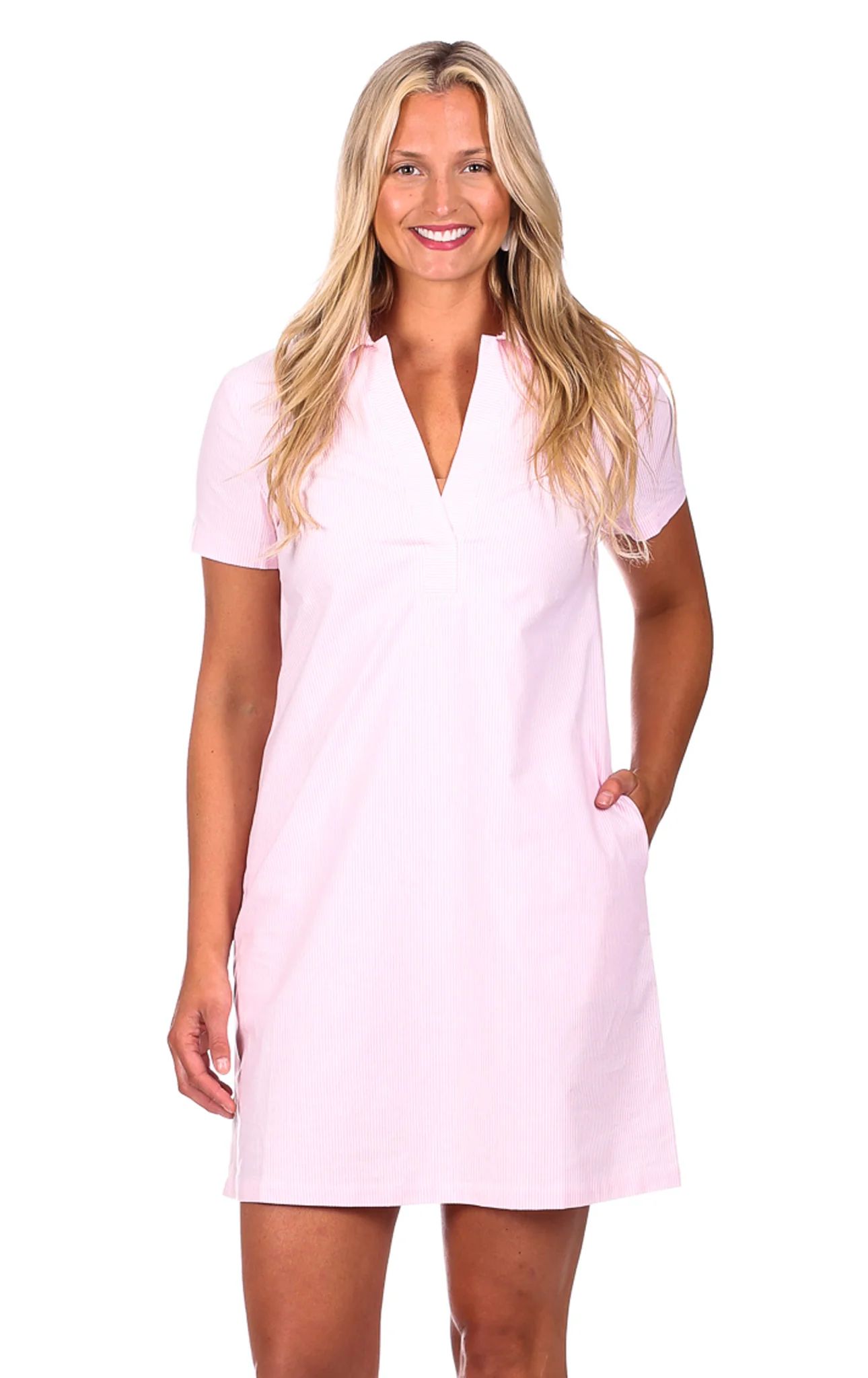 Asher Dress in Pink Oxford | Duffield Lane