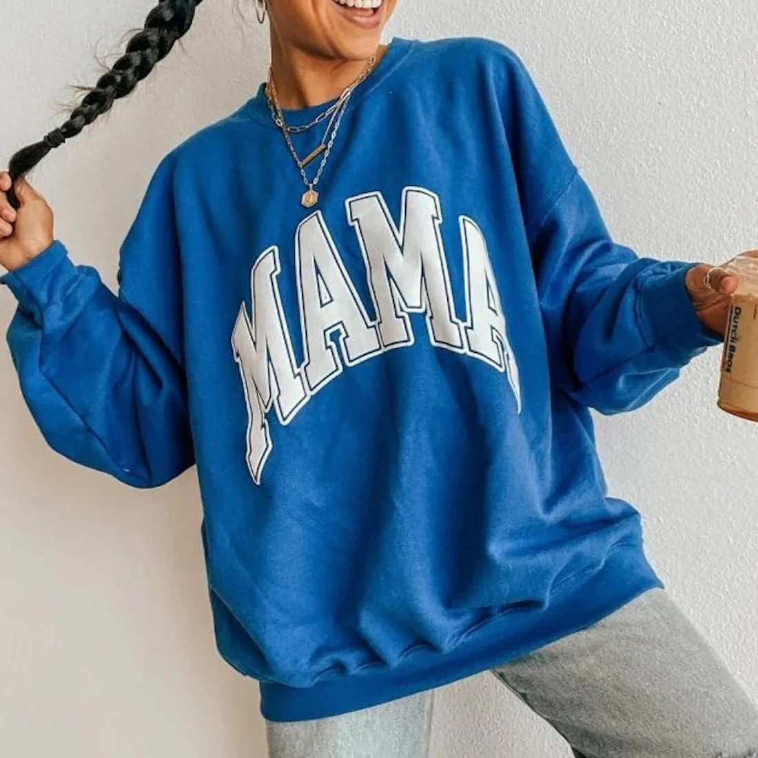 'Mama' PUFF Crewneck Sweatshirt | United Monograms