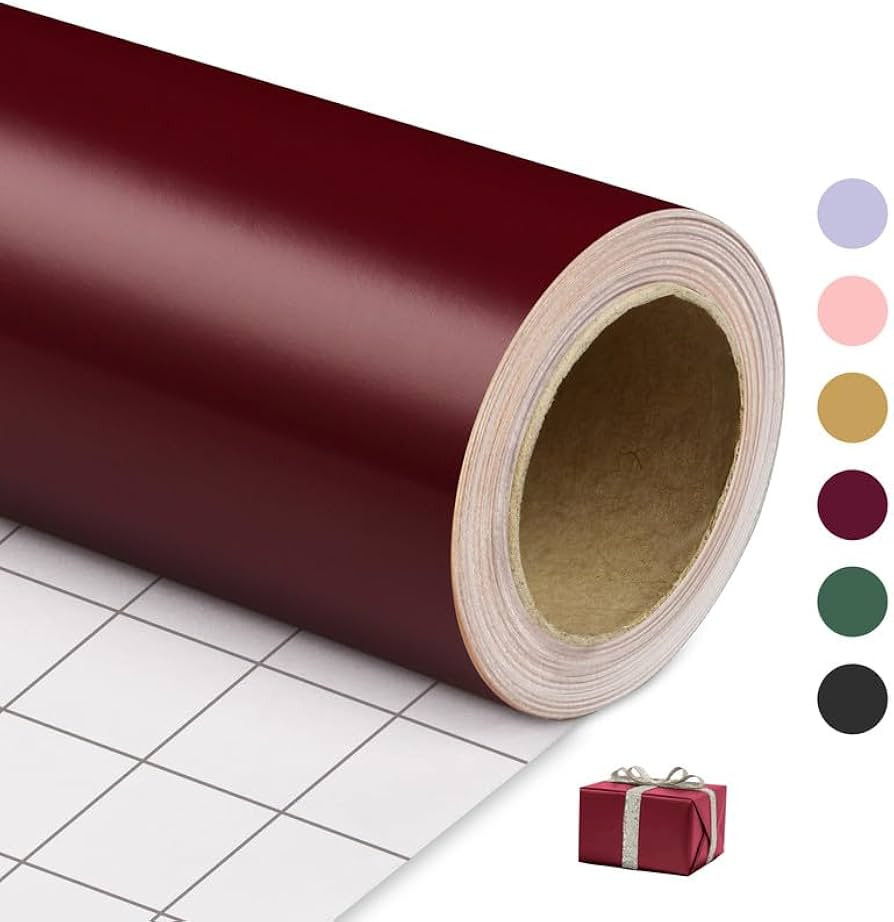 Christmas Wrapping Paper, Red Wrapping Paper, 17 Inches X 32.8 Feet, Minimalist Solid Plain Color... | Amazon (US)