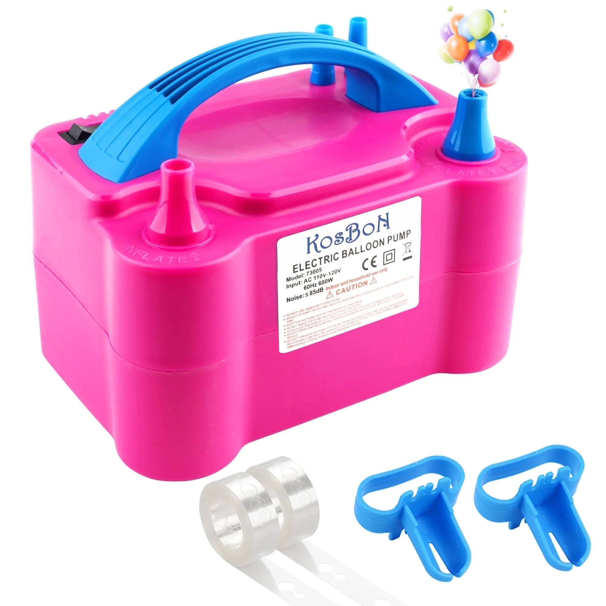 Balloon Pump, Balloon Pump Electric, Portable Dual Nozzle Electric Blower Air Pump Inflator for P... | Walmart (US)