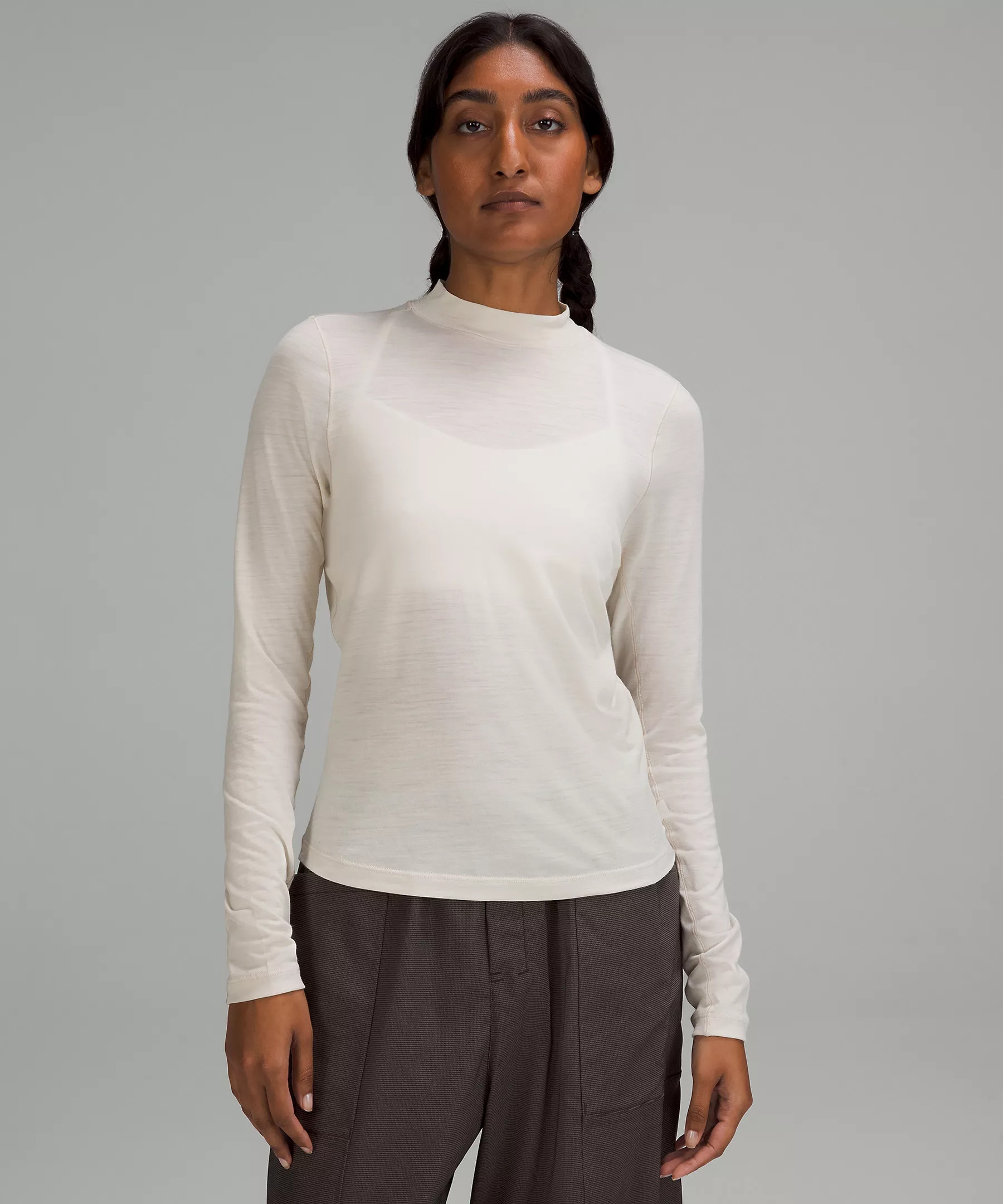 lululemon lab Merino Wool-Blend Mock Neck Long-Sleeve Shirt | Lululemon (US)