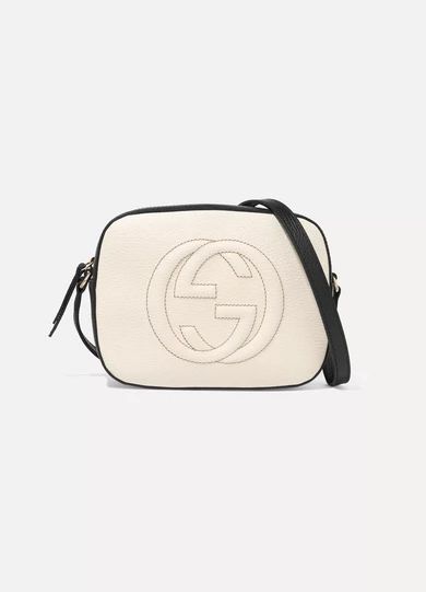 Gucci - Soho Disco Textured-leather Shoulder Bag - White | NET-A-PORTER (UK & EU)