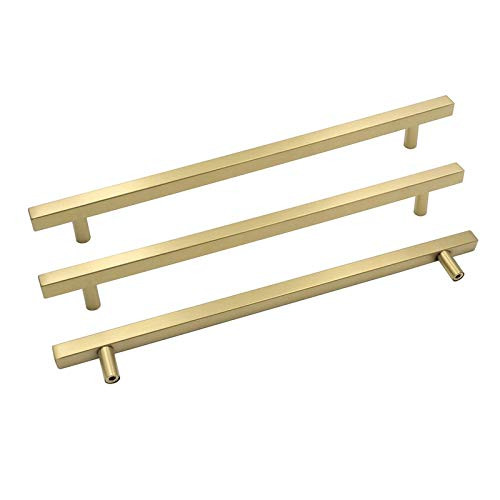 goldenwarm 5 Pack Brass Cabinet Pulls Gold Kitchen Hardware 10in Closet Pull Handles - LS1212GD25... | Amazon (US)