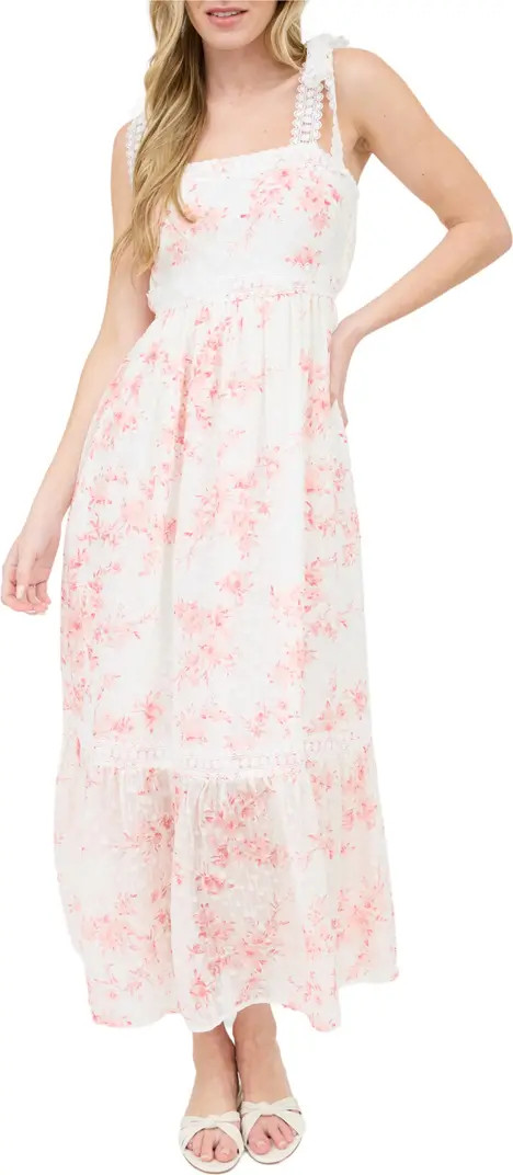 Floral Tie Strap Empire Waist Maxi Dress | Nordstrom Rack