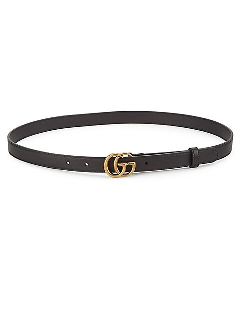 Marmont Leather Logo Belt | Saks Fifth Avenue