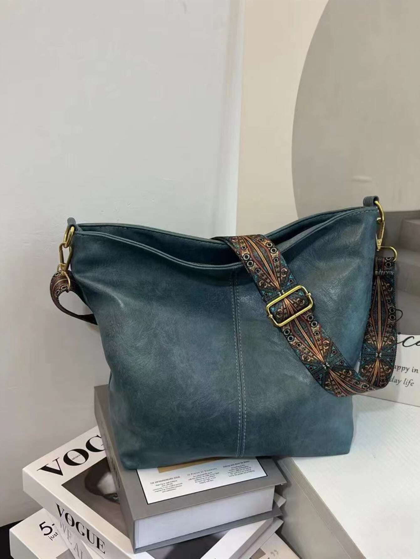 Bucket Shoulder Bags For Women Luxury Designer PU Leather Messenger Crossbody Bags Ladies Casual ... | SHEIN