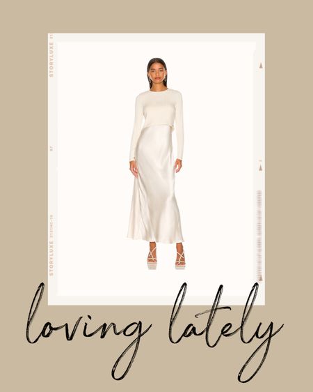Kat Jamieson of With Love From Kat shares a cream dress. Neutral style, silk dress, midi dress, fall style, neutral dress.

#LTKSeasonal #LTKstyletip