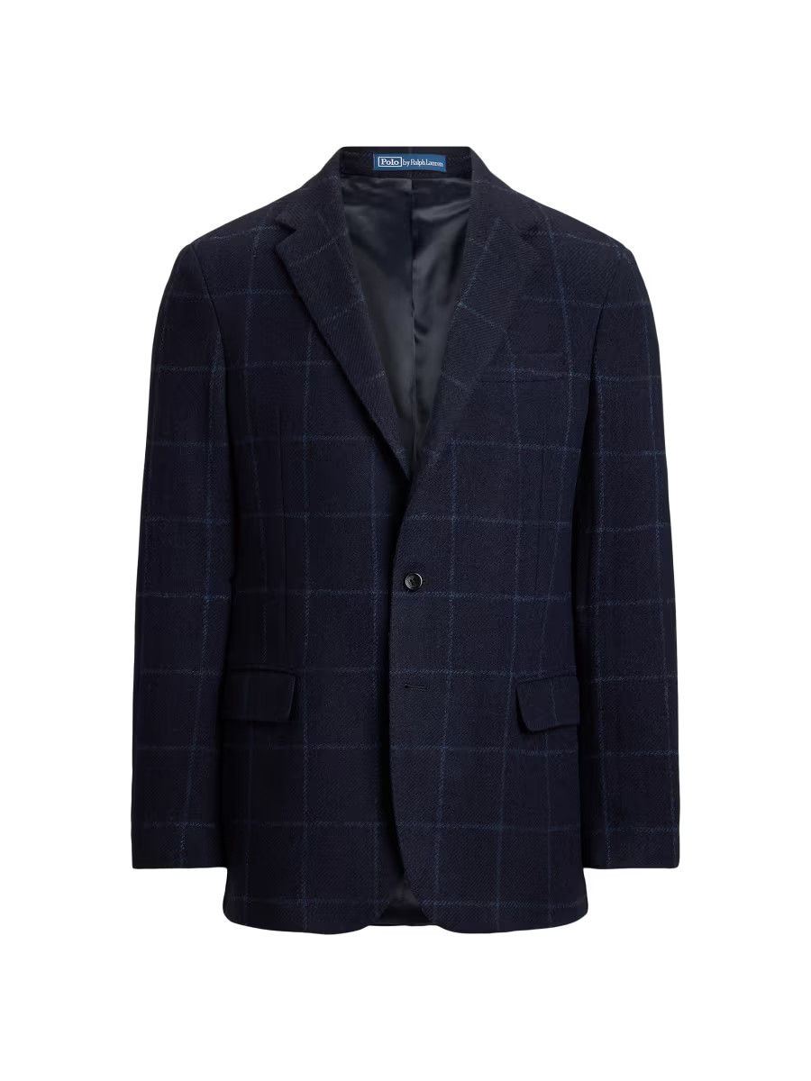 Windowpane Wool Single-Breasted Jacket | Saks Fifth Avenue