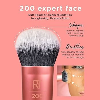 Real Techniques Expert Face Professional Foundation Makeup Brush for Even Streak Free Application... | Amazon (US)
