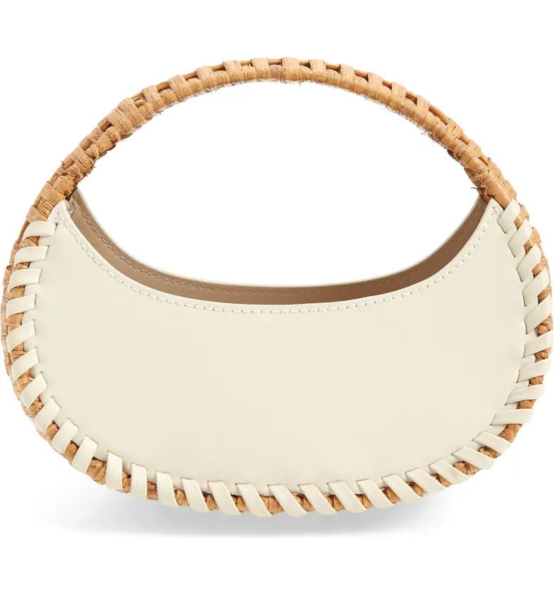 Aiko Leather & Rattan Top Handle Bag | Nordstrom