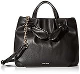 Anne Klein womens Anne Klein Knotted Satchel Bag, Black, 11 L x 5 D 9.75 H US | Amazon (US)