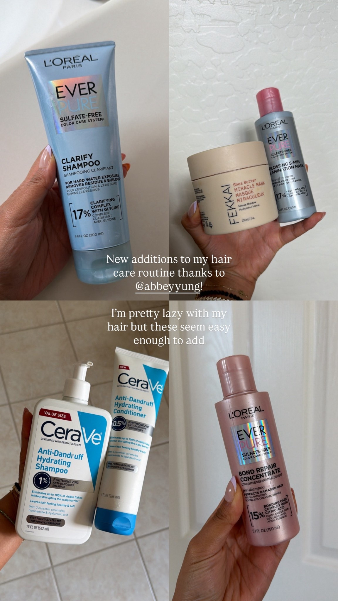 New additions to my hair care routine thanks to @abbeyyung!

I’m pretty lazy with my hair but these seem easy enough to add

#LTKBeauty