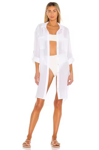 Seafolly Crinkle Twill Beach Tunic in White from Revolve.com | Revolve Clothing (Global)