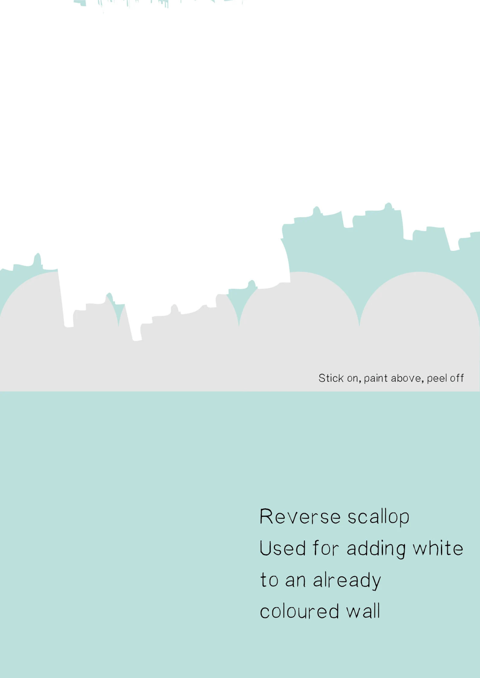 Scallop edge stencil / removable wall stencil / scallop paint stencil / bedroom, nursery /boys or... | Etsy (US)