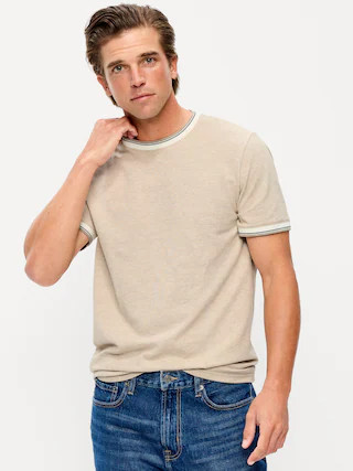 Crew-Neck Pique T-Shirt | Old Navy (US)
