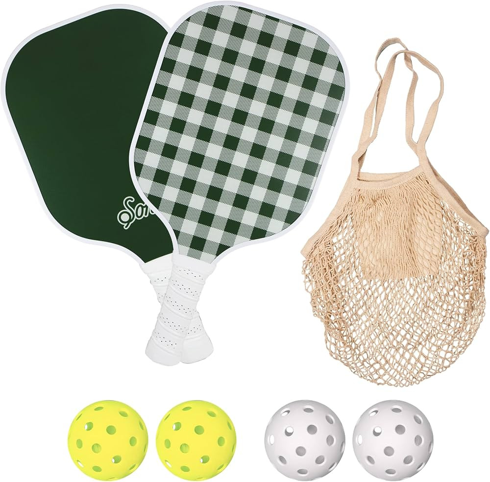 Sonix | Pickleball Paddles Set of 2 | Fiberglass Surface Pickleball Set with 2 Rackets, 4 Balls, ... | Amazon (CA)