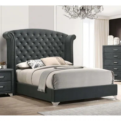 Kennedy Upholstered Wingback Bed | Wayfair North America