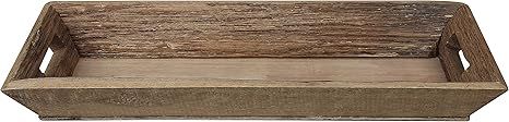 Creative Co-op Brown Rectangle Decorative Wood Tray, 21.5 x 8 | Amazon (US)