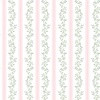 Libby Stripe Pale Pink and  Blue Buds | Spoonflower