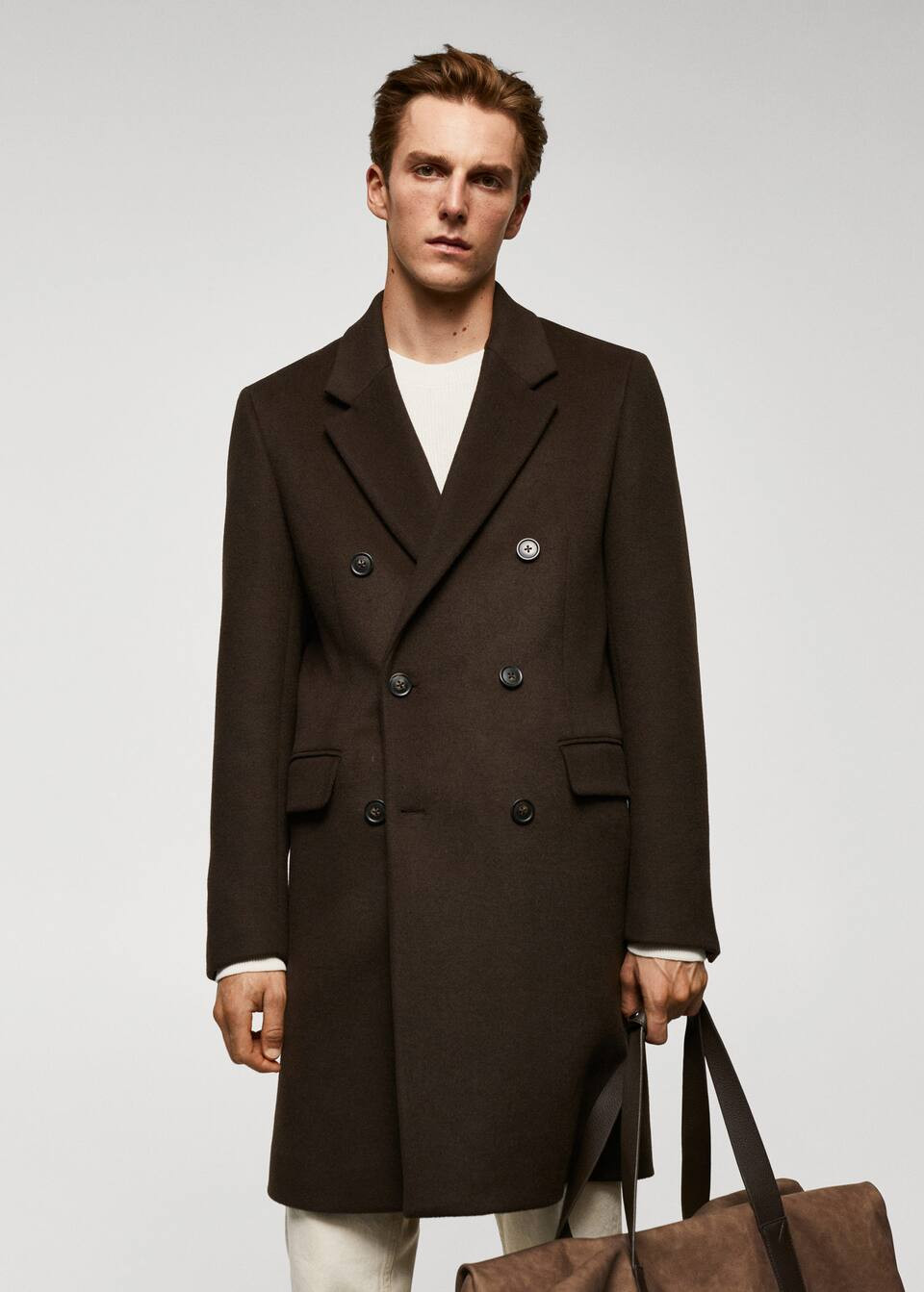 Recycled wool double-breasted coat -  Men | Mango Man USA | MANGO (US)