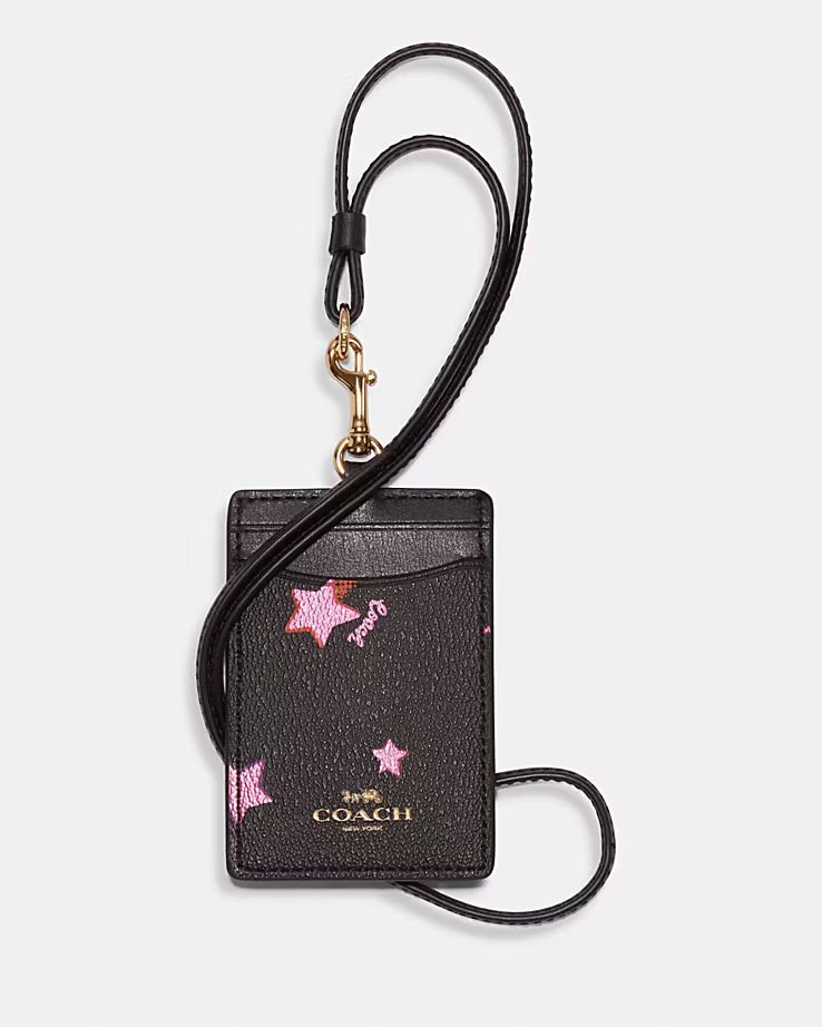 Id Lanyard With Disco Star Print | Coach Outlet CA