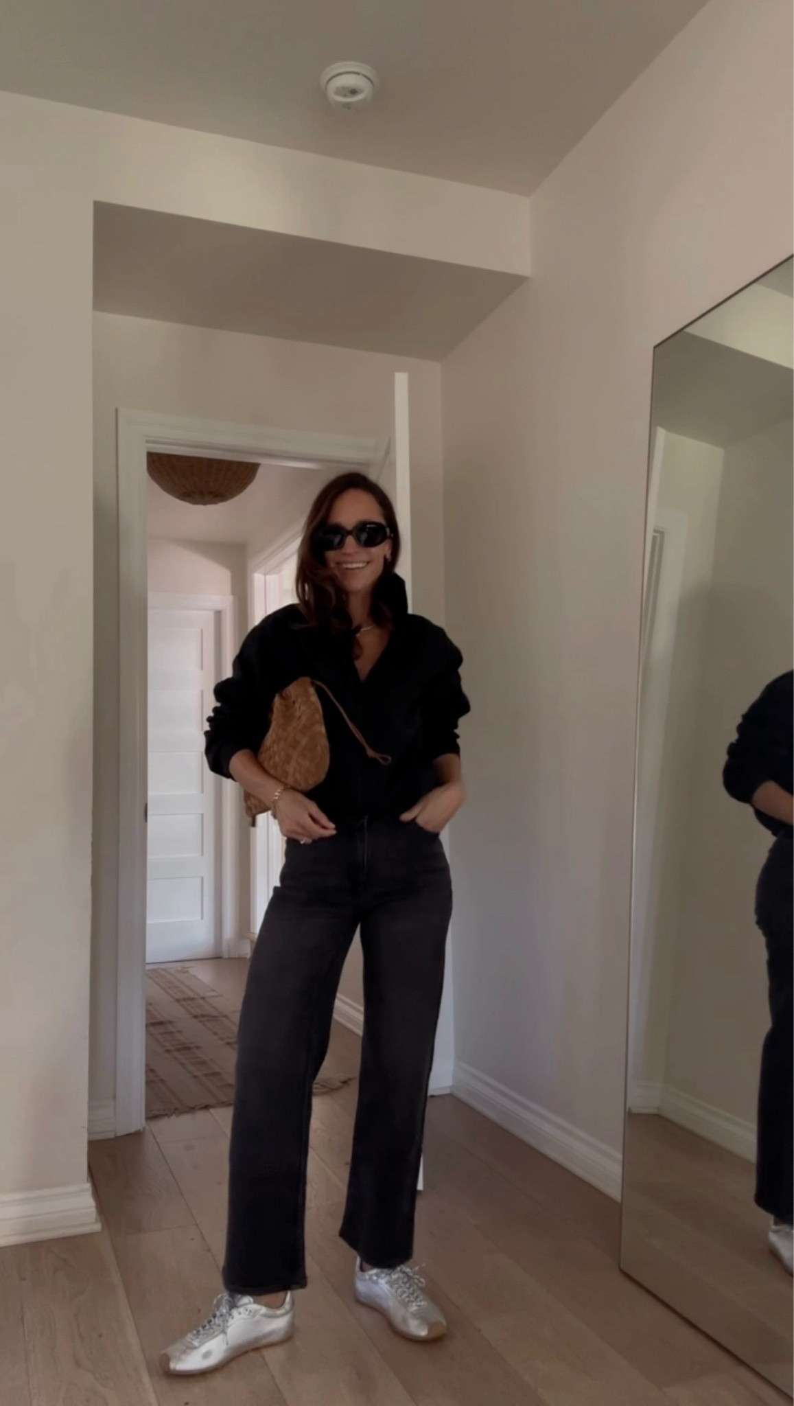 Proof that a windbreaker can be chic, especially when cinchable. I paired this lightweight black jacket with faded-black wide-leg jeans (4 inseam options, I’m wearing the short) for an easy monochromatic look that feels elevated, polished, and perfect for everyday. Both from @quince! #quincepartner

#LTKOver40