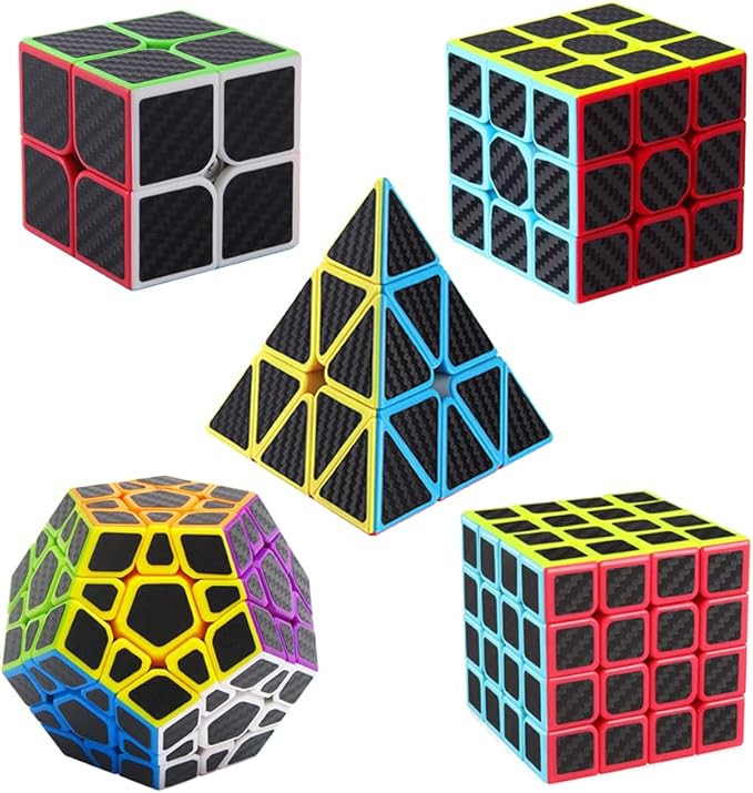 Roxenda Speed Cube Set, [5 Pack] Magic Cube Bundle of 2x2 3x3 4x4 Megaminx Cube and Pyramid Cube ... | Amazon (US)