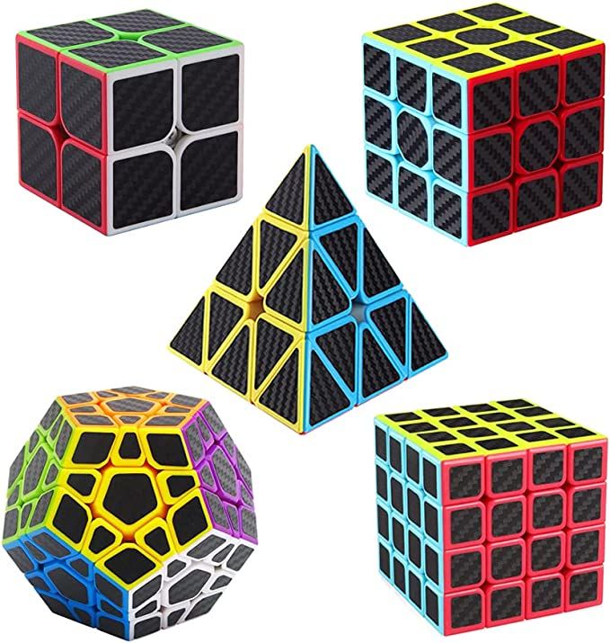 Roxenda Speed Cube Set, [5 Pack] Magic Cube Bundle of 2x2 3x3 4x4 Megaminx Cube and Pyramid Cube ... | Amazon (US)